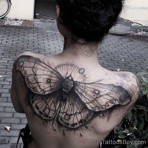 Bee Tattoo Design On Back