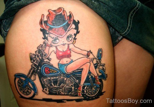 Betty Boop Cartoon Tattoo