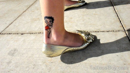 Betty Boop Tattoo Design On Ankle