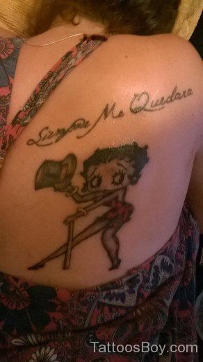 Betty Boop Tattoo On Back 