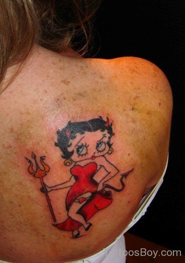 Betty Boop Tattoo Design On Back