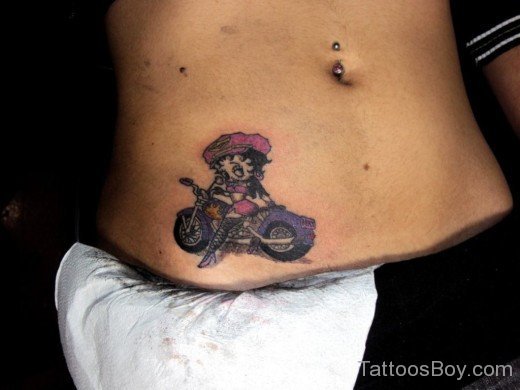 Betty Boop Tattoo Design On Waist