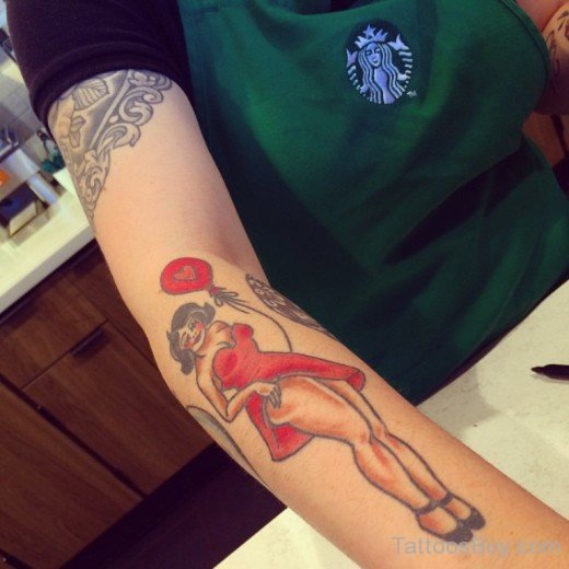 Betty Boop Tattoo On Arm