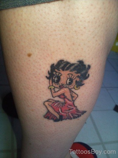 Betty Boop Tattoo On Thigh 