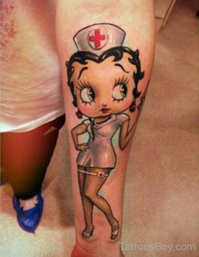 Betty Boop Tattoo On Wrist