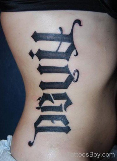 Black Ambigram Tattoo