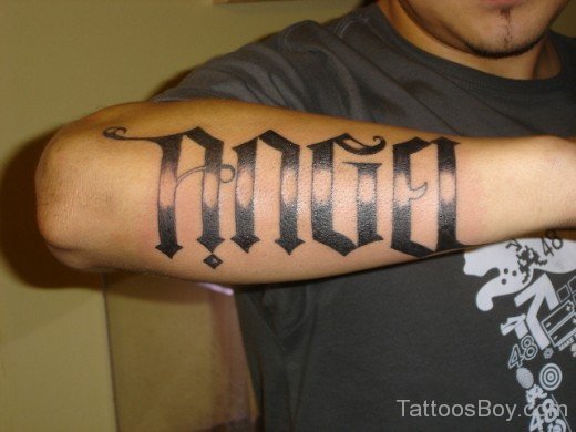 Black  Ambigram Tattoo