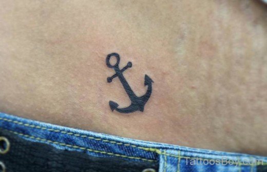 Black Anchor Tattoo