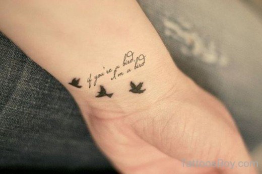 Black Birds Tattoo On Wrist