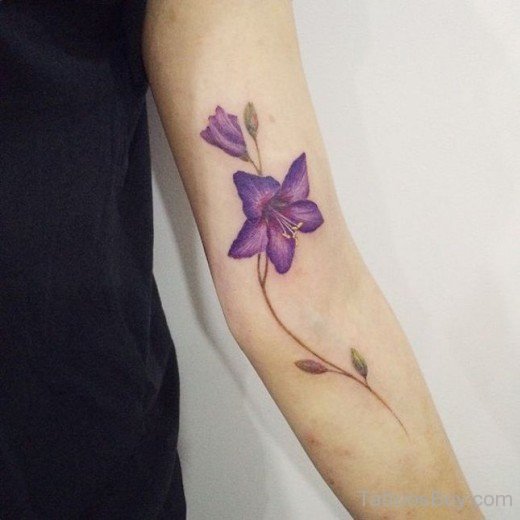 Blue Flower Tattoo