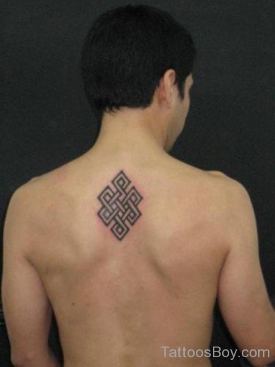 Buddhist knot Tattoo On Back