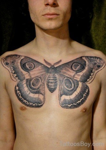 Butterfly Tattoo On Chest