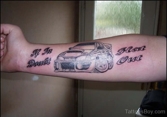 Car Tattoo Design On Arm