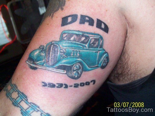 Car Tattoo Design On Shoulder