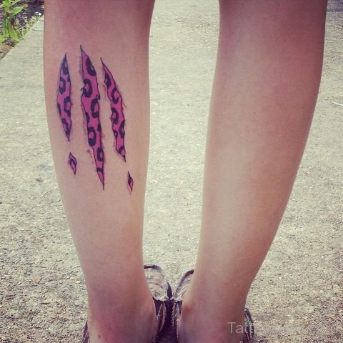 Claw Tattoo Design On Leg