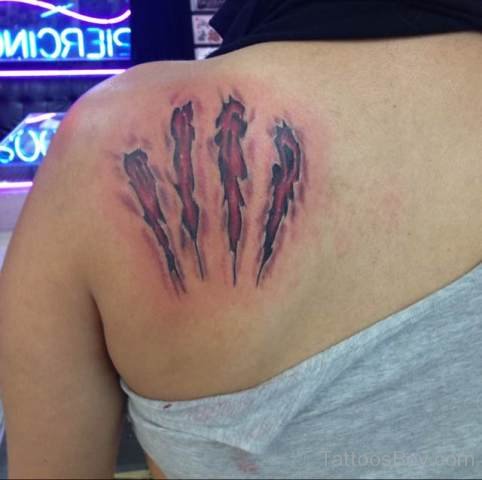 Claw Tattoo On Back