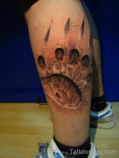 Claw Tattoo On Leg