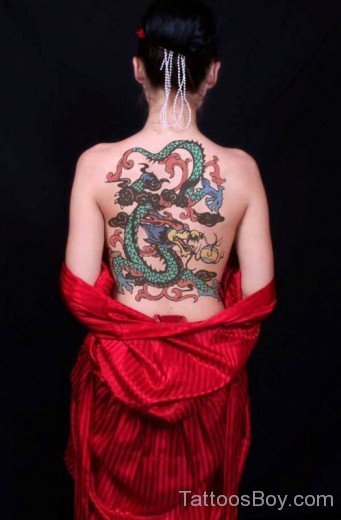 Colored Dragon Tattoo