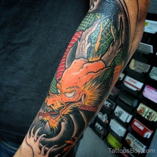 Colored Dragon Tattoo