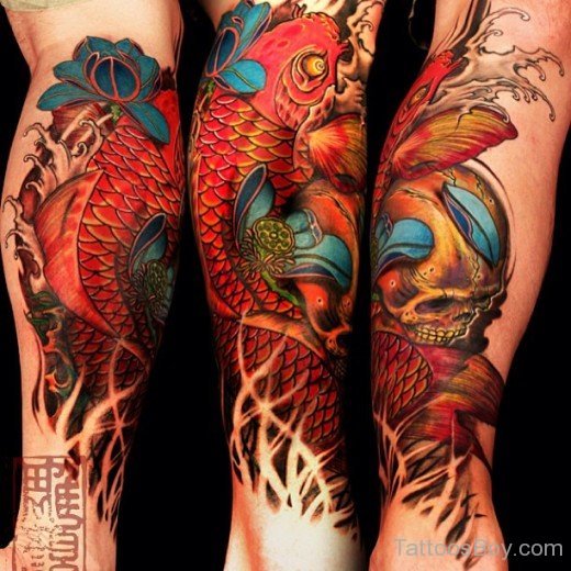 Colored Fish Tattoo Design