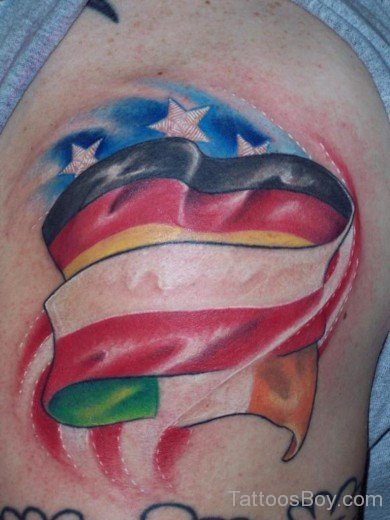 Colored Flag Tattoo