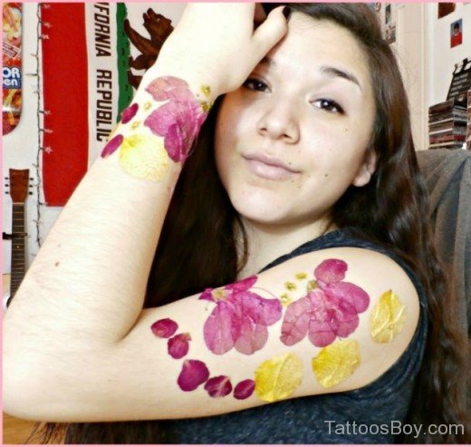  Flower Tattoo Design On Shoulder