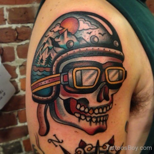 Colored Skull Tattoo