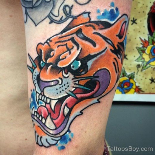 Colored Tiger Tattoo