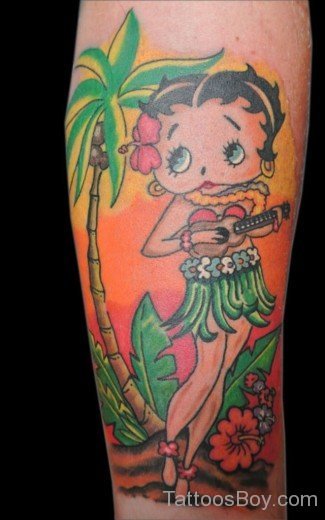 Colorful Betty Boop Tattoo