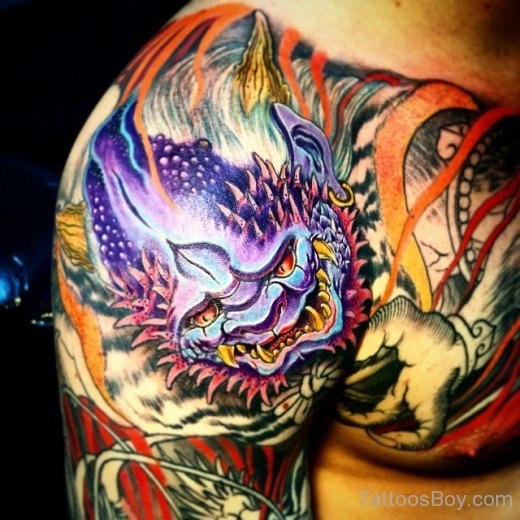 Colorful Dragon Tattoo Design