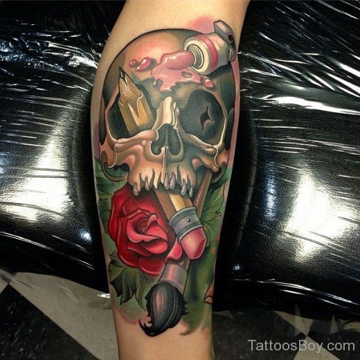 Colorful Skull Tattoo