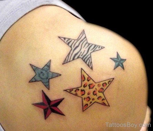 Colorful Star Tattoo