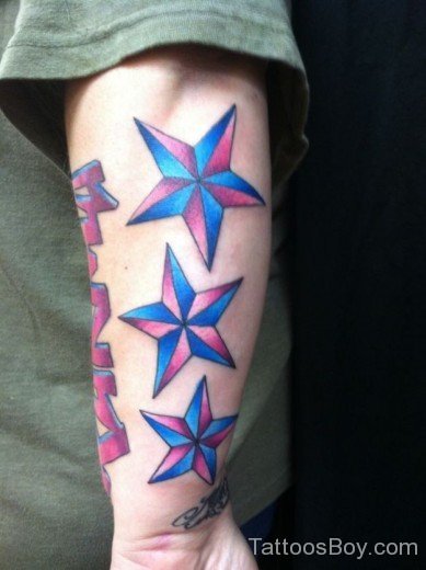 Colorful Star Tattoo