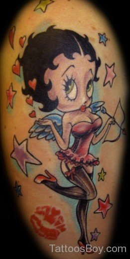 Colorful Stars  Betty Boop Tattoo