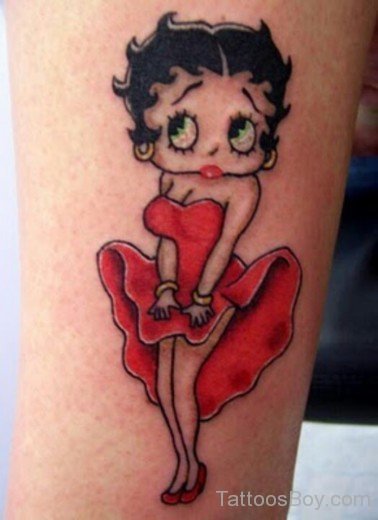 Colored  Betty Boop Tattoo