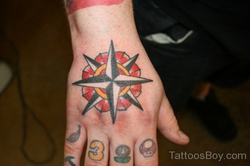 Compass Tattoo Design On Hand