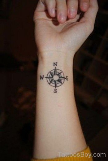 Compass Tattoo On Wrist