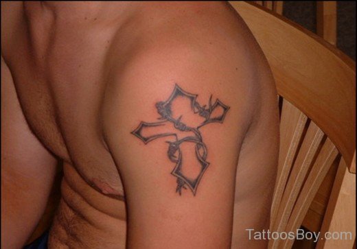 Cross  Barbed Wire Tattoo