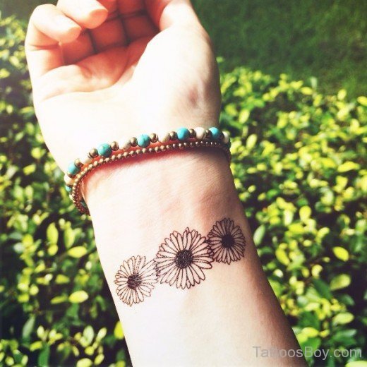 Daisy Tattoo  On Wrist