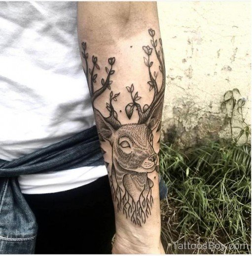 Deer Tattoo On Wrist 