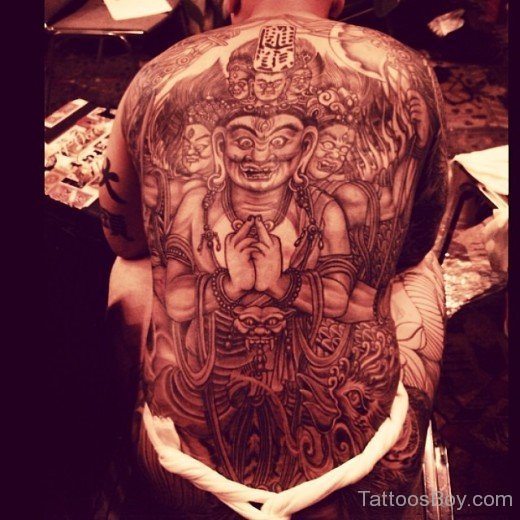 Devil Tattoo Design On Back 
