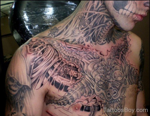 Devil Tattoo on Chest