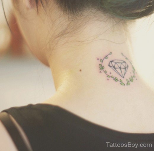 Diamond Tattoo On Nape