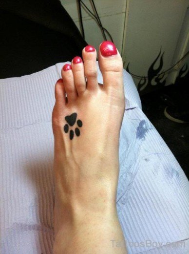 Dog Claw Tattoo On Foot