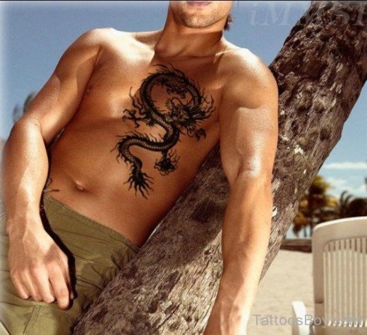 Dragon Tattoo Design On Chest