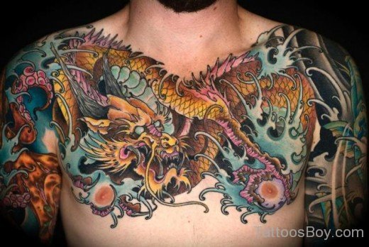 Dragon Tattoo Design On Chest