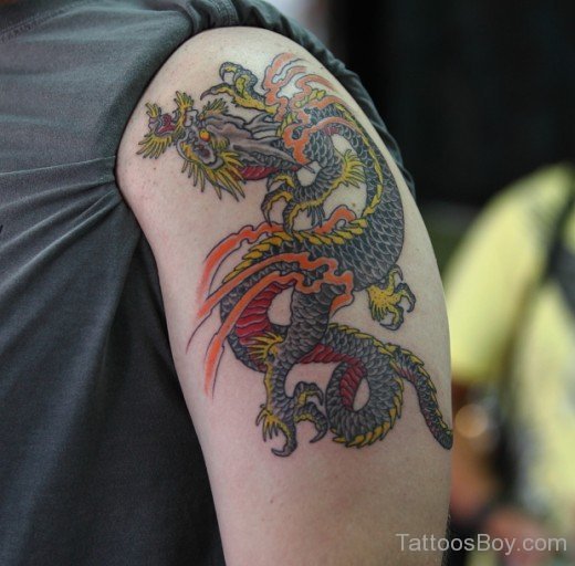 Dragon Tattoo Design On Shoulder