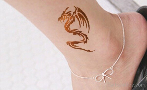 Dragon Tattoo On Ankle