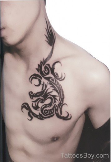 Dragon Tattoo Design On Chest