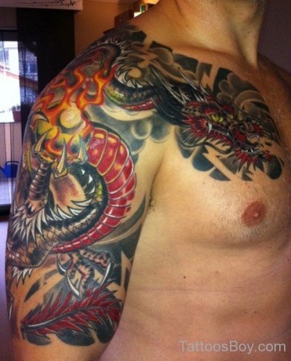 Dragon Tattoo On Chest